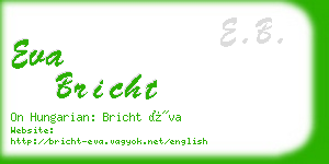 eva bricht business card